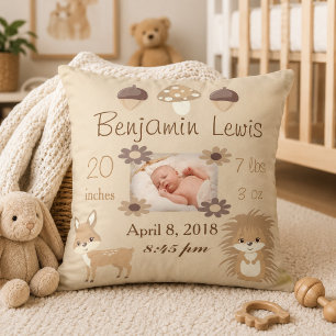 Woodland Animals Kinderzimmer Foto Baby Keepake Kissen
