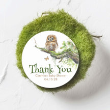 Woodland Animals Little Owl Mossy Wild Vielen Dank