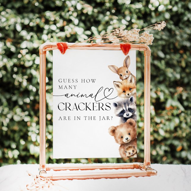 Woodland Animals Modernes Baby Showspiel Poster (Von Creator hochgeladen)