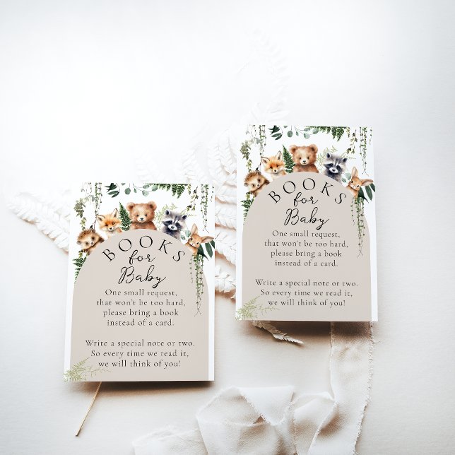 Woodland Animals Modernes Babyduschbuch Begleitkarte (Von Creator hochgeladen)