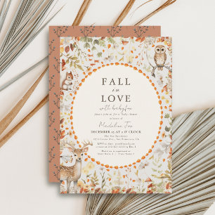 Woodland Animals Mushroom Forest Baby Dusche Einladung