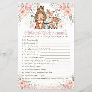 Woodland Animals Pink Floral Kinderbuch Spiel