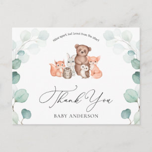 Woodland Animals Showdown by Mail Danke Postcard Postkarte