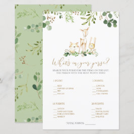 Woodland Animals Was ist in deinem Purse Shower Ga