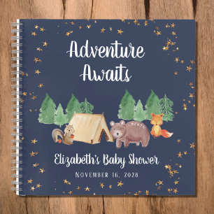 Woodland Animaux Baby shower Livre d'invité
