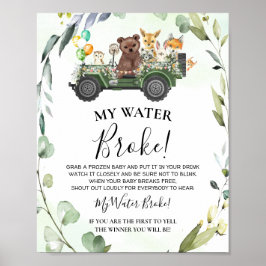 Woodland Animes Mein Wasser Broke Baby Duschspiel Poster