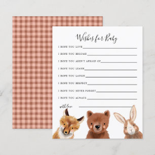 Woodland Animes wünscht eine Babykarte