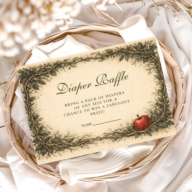 Woodland Apple Forest Diapper Raffle Begleitkarte (Von Creator hochgeladen)