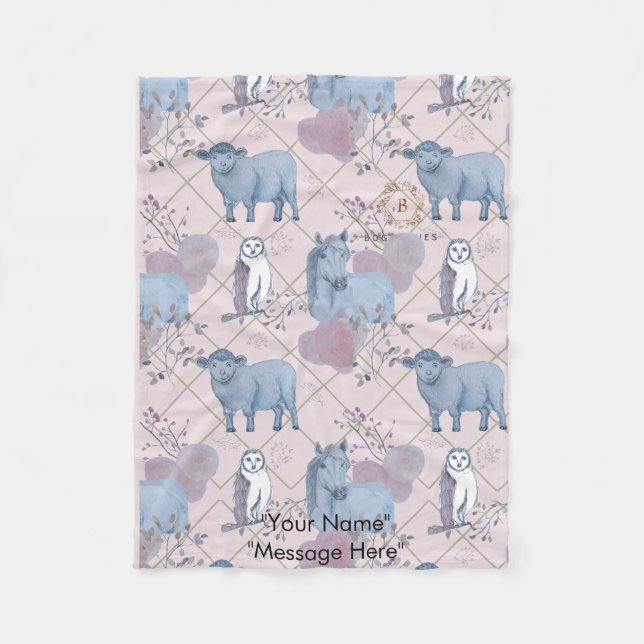 Woodland Art Baby Blanket Fleecedecke (Vorderseite)