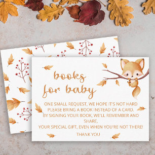 Woodland Autumn Baby Fox bucht Baby Ticket Begleitkarte