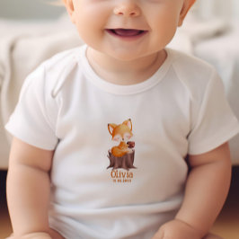 Woodland Autumn Baby Fox Personalisiert Baby Strampler