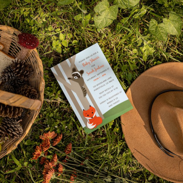 Woodland Babies Kinderdusche Einladung (Von Creator hochgeladen)