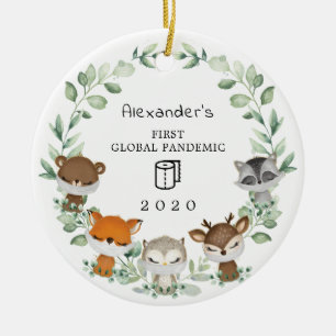 Woodland Baby 1. Keramik Ornament
