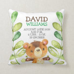 Woodland Baby Bear Birth Stats Forest Niedliches K Kissen<br><div class="desc">Woodland Baby Bear Birth Stats Forest Niedliches Kinderzimmer</div>