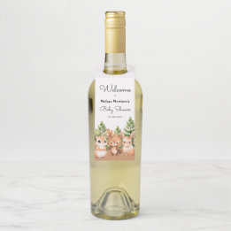 Woodland Baby Boy Dusche Flaschenanhänger