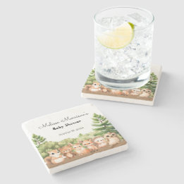 Woodland Baby Boy Dusche Steinuntersetzer