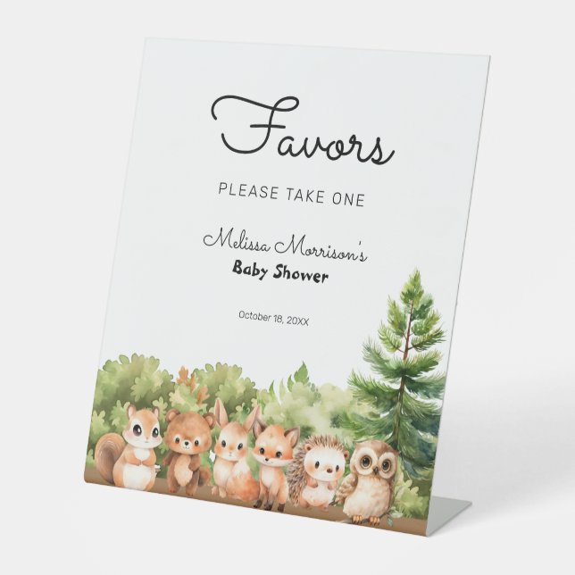 Woodland Baby Boy Duwer Favoriten Sockelschild (Vorderseite)