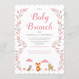 Woodland Baby Brunch Einladung