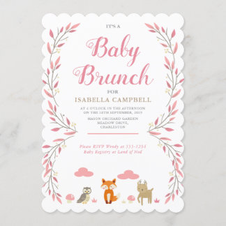 Woodland Baby Brunch Einladung