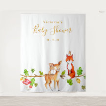 Woodland Baby Dusche Foto Stand Hintergrund