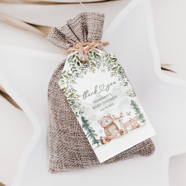 Woodland Baby Dusche Gefallen Geschenkanhänger (Von Creator hochgeladen)