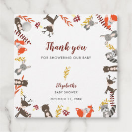 Woodland Baby Dusche Niedlich Forest Danke Fall Geschenkanhänger
