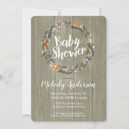 Woodland Baby | Einladung der Babydusche