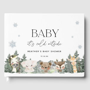 Woodland Baby Es ist kalte Außendusche Gästebuch