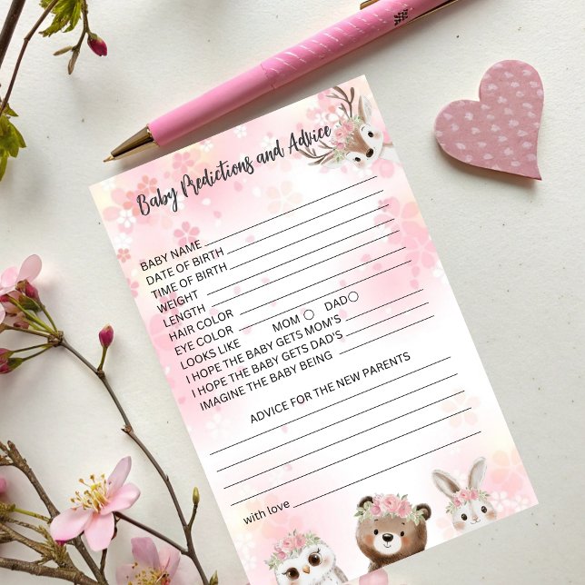 Woodland Baby Predictions & Advice Card (Von Creator hochgeladen)