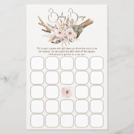Woodland Baby Shooter Bingo Game - Rustic Boho Wat