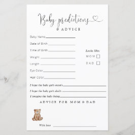 Woodland Baby Shower Baby Predictions Ratschläge