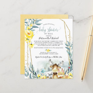 Woodland Baby Shower by Mail Einladung