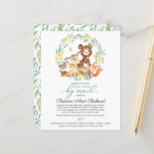 Woodland Baby Shower by Mail Einladung