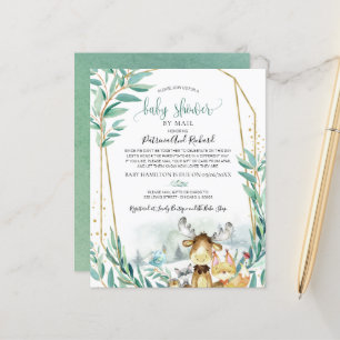 Woodland Baby Shower by Mail Einladung