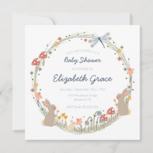 Woodland Baby Shower Einladung