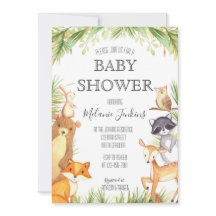 Woodland Baby Shower Einladung
