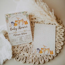 Woodland Baby Shower Einladung Deer Fox Animal