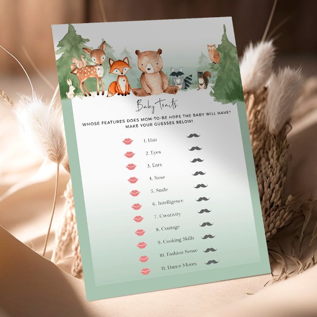 Woodland Baby Shower Game Baby Tracks (Von Creator hochgeladen)