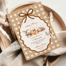 Woodland Baby Shower Gingham Fall