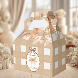 Woodland Baby Shower Gingham Geschenkschachtel