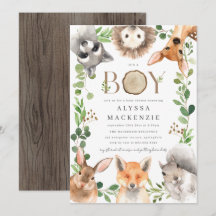 Woodland Baby Shower Invitation