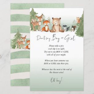 Woodland Baby Shower Mini Sign Boy oder Girl