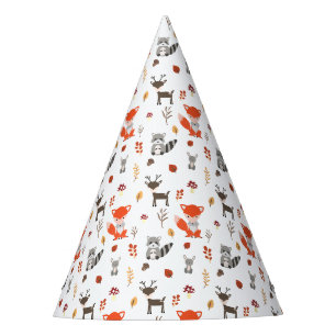 Woodland Baby Shower Niedlich Kawaii Fall Tiere Partyhütchen