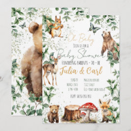 Woodland Baby Shower serries 01 Einladung