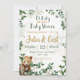 Woodland Baby Shower serries 02 Einladung