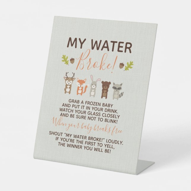 Woodland Baby Showspiel - Mein Water Broke Poster Sockelschild (Vorderseite)