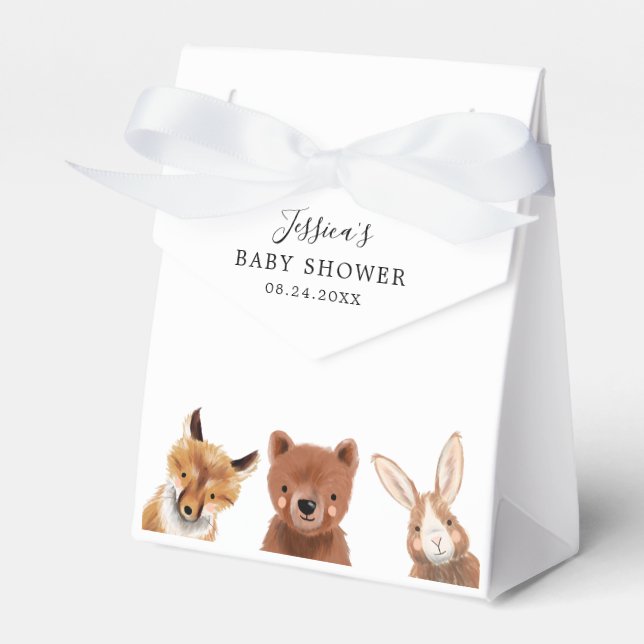 Woodland Babydusche Geschenkschachtel (Vorderseite)