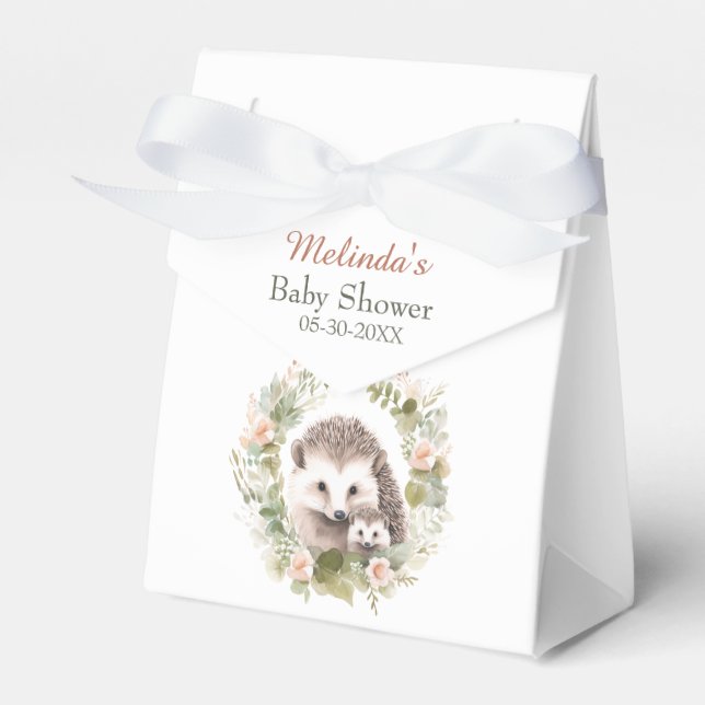 Woodland Babydusche mit Niedlichem Igel Geschenkschachtel (Vorderseite)