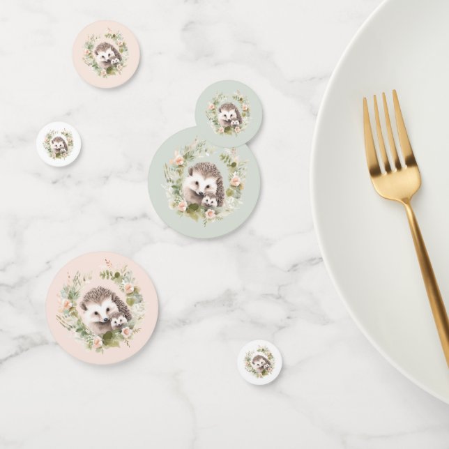 Woodland Babydusche, Niedlicher Igel Konfetti (Gruppe)