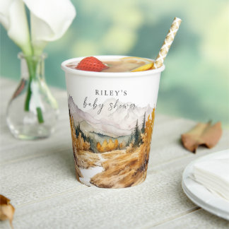 Woodland Babydusche Papier Cup Rustikaler Wald Jun Pappbecher